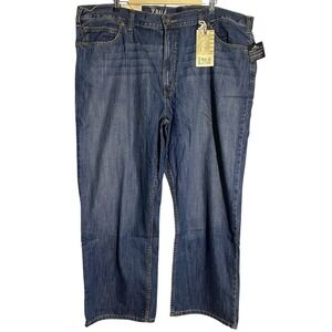 True Nation Mens Relaxed Fit Jeans Dark Wash Size 46W 30L Cotton